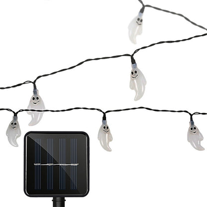 ELECTROPRIME Ghost Shape 30 LEDs Outdoor Garden Waterproof Christmas Festival Decoration Solar Lamp String (Colour)