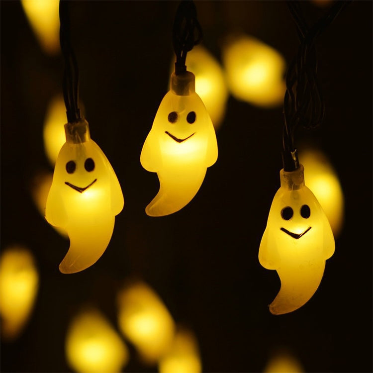 ELECTROPRIME Ghost Shape 30 LEDs Outdoor Garden Waterproof Christmas Festival Decoration Solar Lamp String (Warm White)