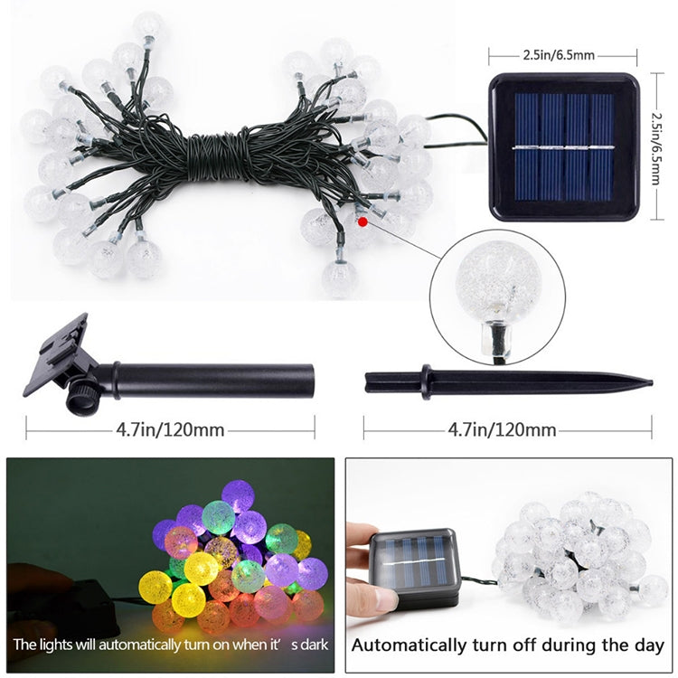 ELECTROPRIME 50 LEDs Bubble Ball Outdoor Garden Waterproof Christmas Spring Festival Decoration Solar Lamp String(Colour)