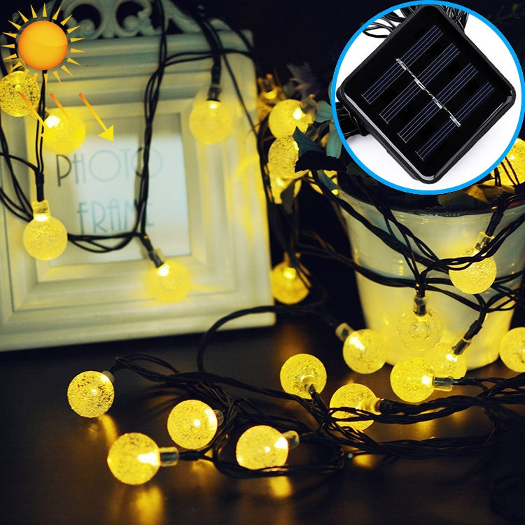 ELECTROPRIME 50 LEDs Bubble Ball Outdoor Garden Waterproof Christmas Spring Festival Decoration Solar Lamp String(Warm White)