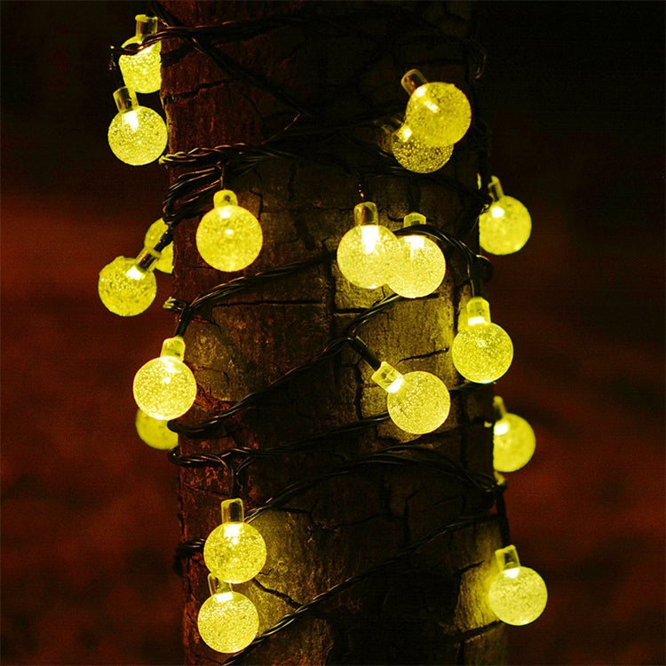 ELECTROPRIME 50 LEDs Bubble Ball Outdoor Garden Waterproof Christmas Spring Festival Decoration Solar Lamp String(Warm White)