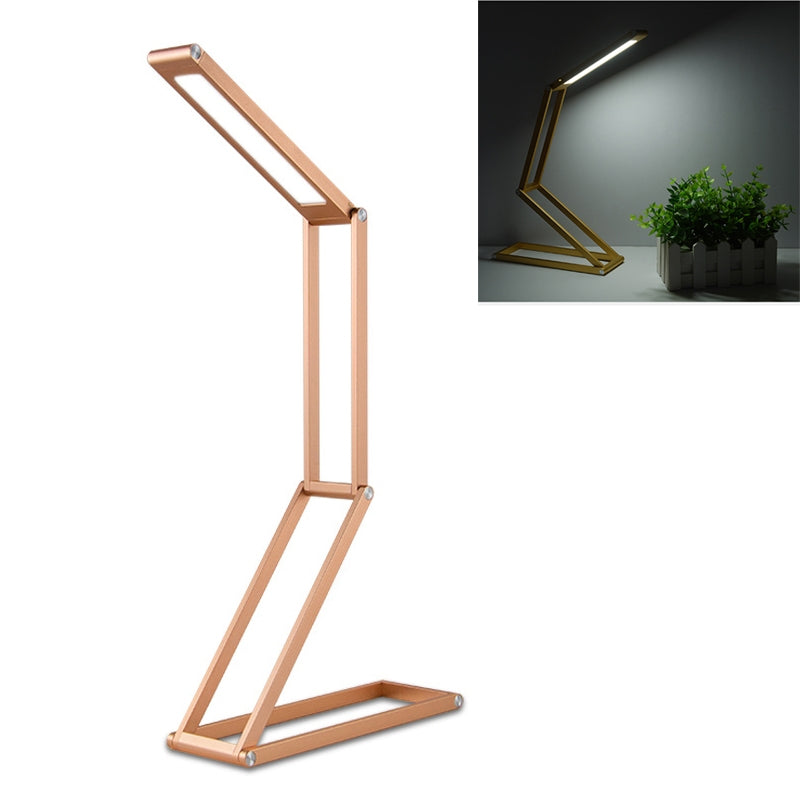 ELECTROPRIME LED Desk Lamp 3W Folding Adjust USB Charging Eye Protection Table Lamp(Gold)