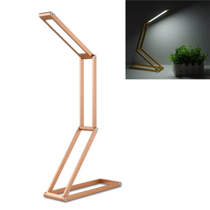 ELECTROPRIME LED Desk Lamp 3W Folding Adjust USB Charging Eye Protection Table Lamp(Gold)