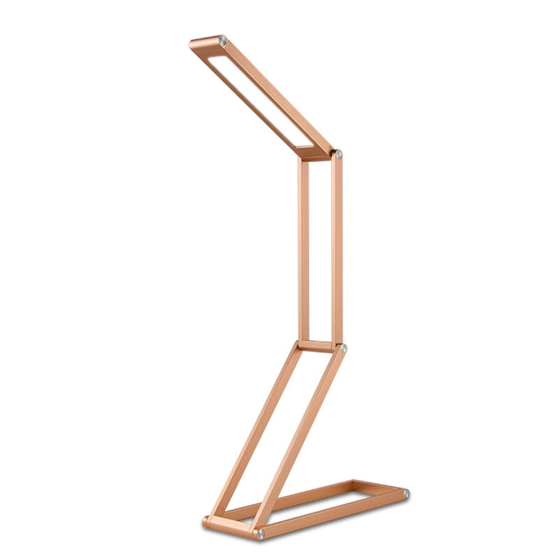 ELECTROPRIME LED Desk Lamp 3W Folding Adjust USB Charging Eye Protection Table Lamp(Gold)