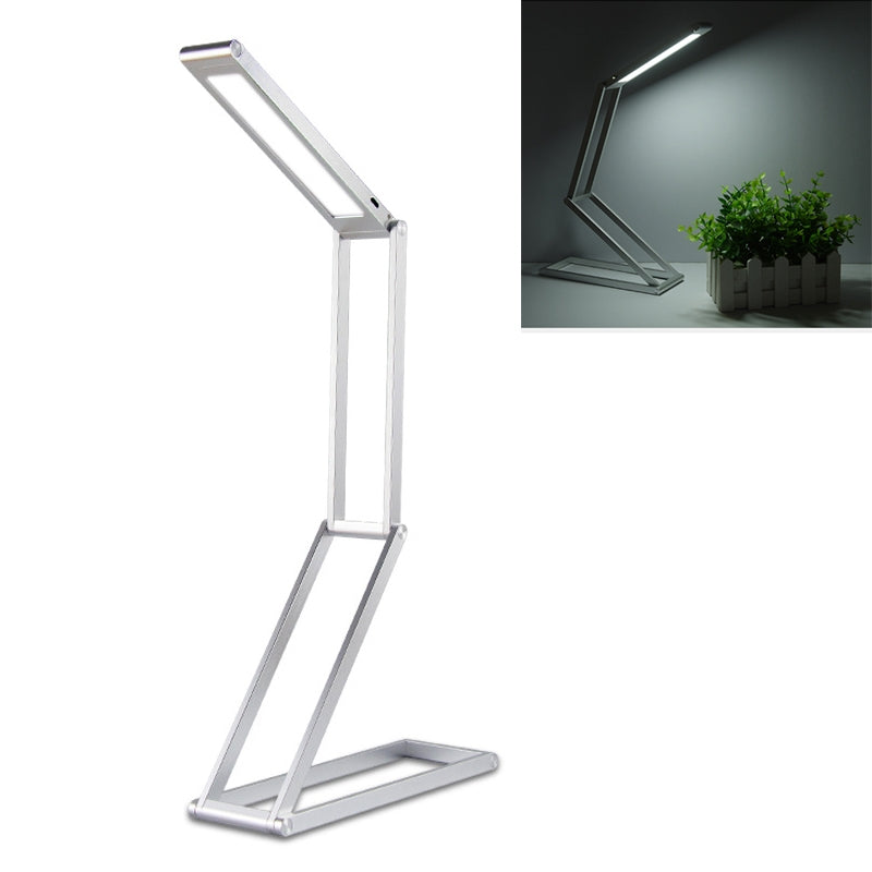 ELECTROPRIME LED Desk Lamp 3W Folding Adjust USB Charging Eye Protection Table Lamp(Silver)