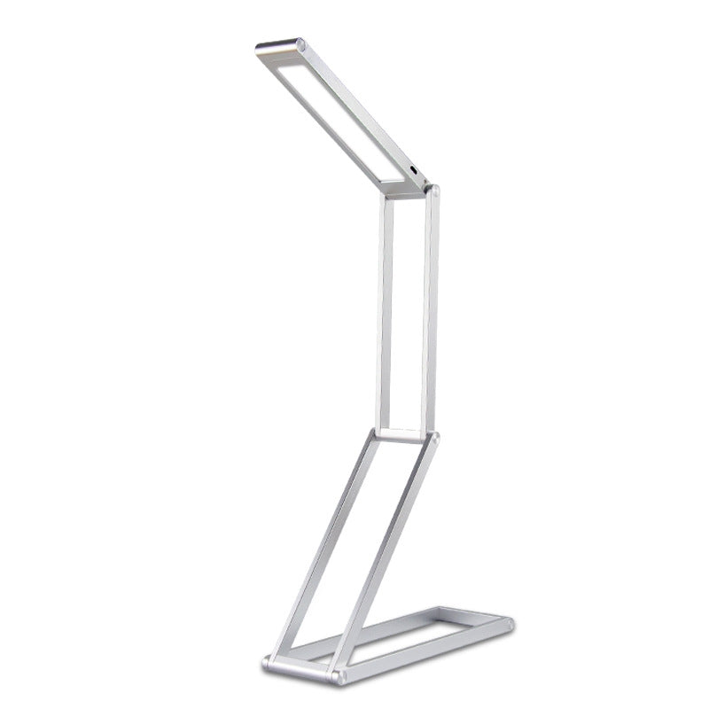 ELECTROPRIME LED Desk Lamp 3W Folding Adjust USB Charging Eye Protection Table Lamp(Silver)