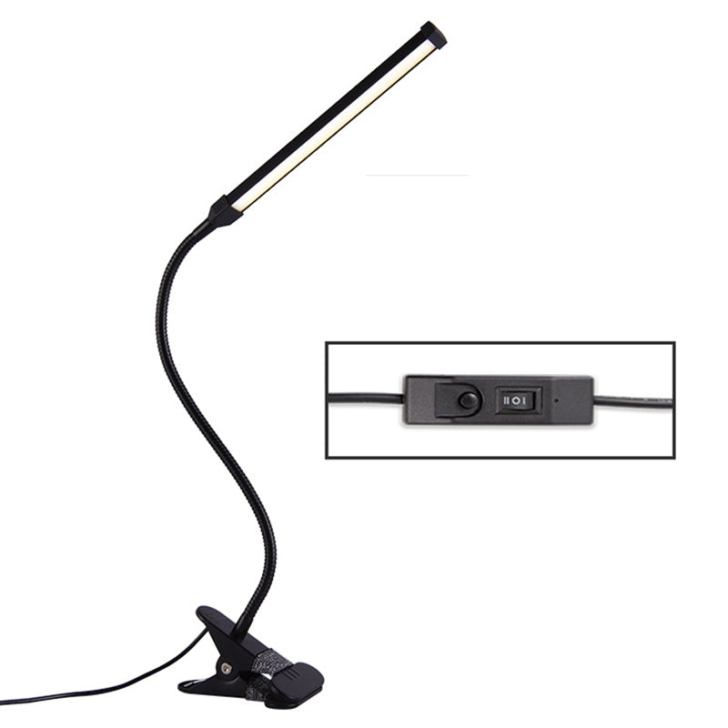 ELECTROPRIME LED Desk Lamp 8W Folding Adjustable Eye Protection Table Lamp, USB Plug-in Version(Black)