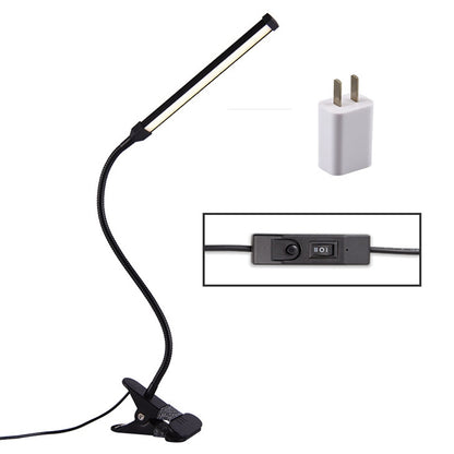 ELECTROPRIME LED Desk Lamp 8W Folding Adjustable Eye Protection Table Lamp, USB Plug-in Version + Power Plug(Black)