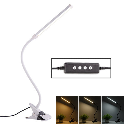 ELECTROPRIME LED Desk Lamp 8W Folding Adjustable USB Charging Eye Protection Table Lamp, USB Charge Version(White)
