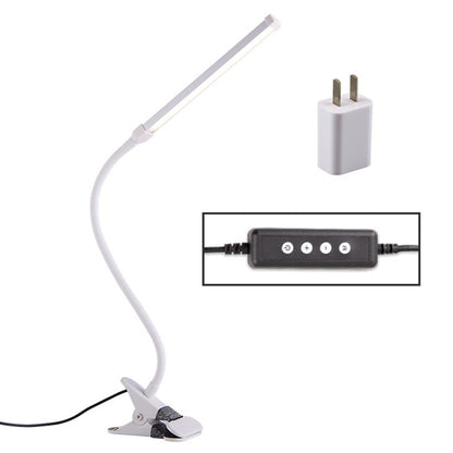 ELECTROPRIME LED Desk Lamp 8W Folding Adjustable USB Charging Eye Protection Table Lamp, USB Charge Version + Power Plug(White)