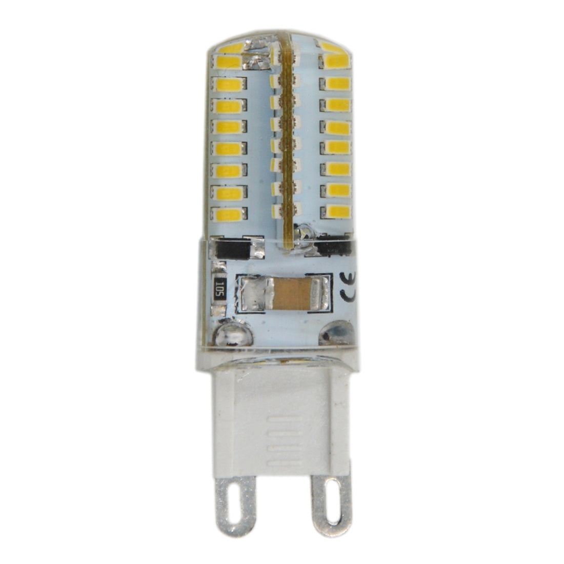 ELECTROPRIME G9 4W 210LM  64 LED SMD 3014 Silicone Corn Light Bulb, AC 110V (Warm White)