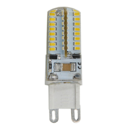 ELECTROPRIME G9 4W 210LM  64 LED SMD 3014 Silicone Corn Light Bulb, AC 110V (Warm White)