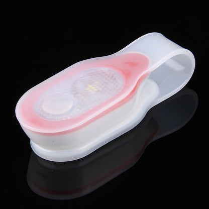 ELECTROPRIME LED Magnetic Clothes Silicone Clip Lamp, CR2032 Button Batteries Powered(Red)