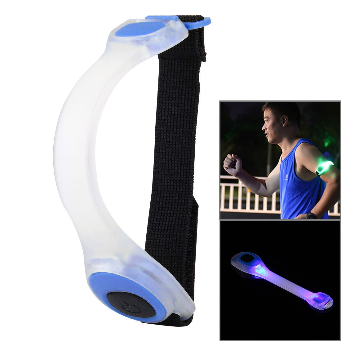 ELECTROPRIME Night Run / Ride Safety LED Light Band, CR2032 Button Batteries Powered (Blue)