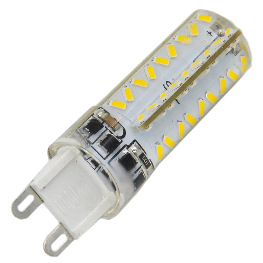 ELECTROPRIME G9 5W 450LM 72 LED SMD 3014 Dimmable Silicone Corn Light Bulb,  AC 110V (Warm White)