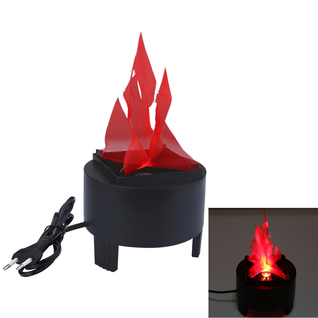 ELECTROPRIME [220V US/EU Plug] Artificial Simulation Burning Fake Flame Lamp, Flame Height: about 8cm, Torch Fire Pot Bowl Light for Festival Party Decoration