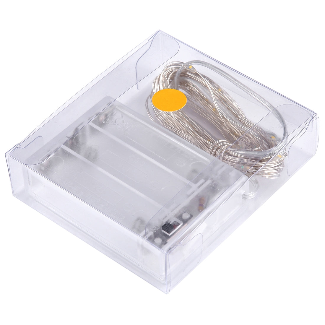 ELECTROPRIME 5m IP65 Waterproof Silver Blue Light Wire String Light, 50 LEDs SMD 0603 3 x AA Batteries Box Fairy Lamp Decorative Light, DC 5V