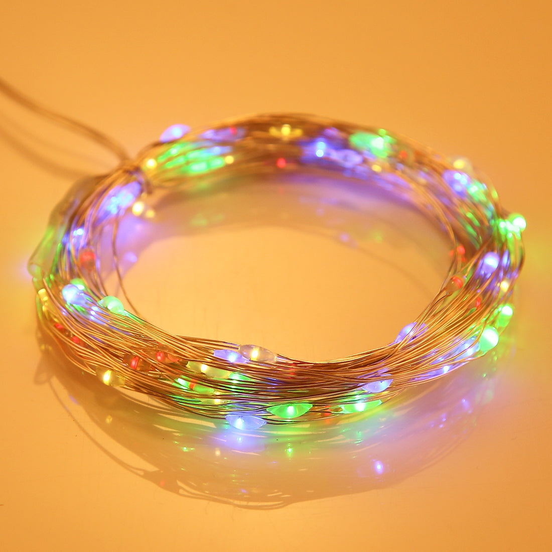 ELECTROPRIME 10m IP65 Waterproof Colorful Light Solar Panel Silver Wire String Light, 100 LEDs SMD 0603 Fairy Lamp Decorative Light