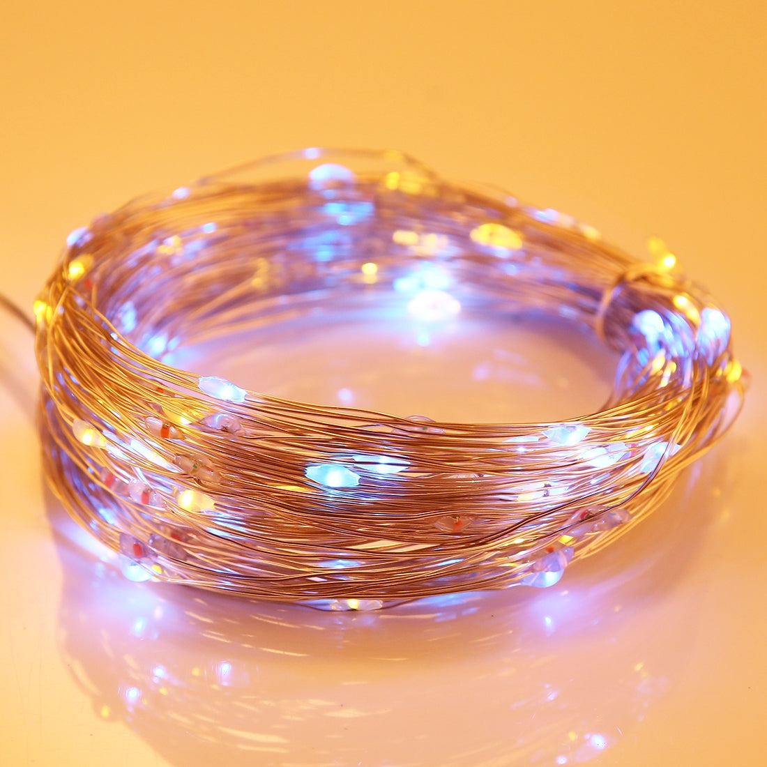 ELECTROPRIME 10m IP65 Waterproof Colorful Light Solar Panel Silver Wire String Light, 100 LEDs SMD 0603 Fairy Lamp Decorative Light