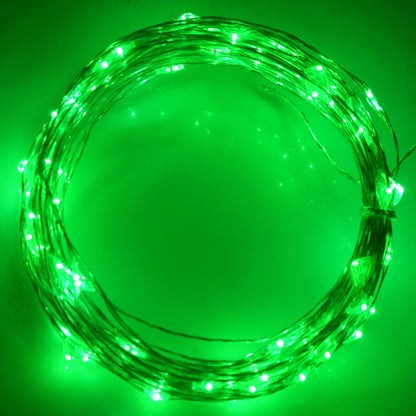 ELECTROPRIME 10m 5VMN 6W 500LM LED Silver String Light, USB Powered SMD-0603 Festival Lamp / Decoration Light Strip(Green Light)
