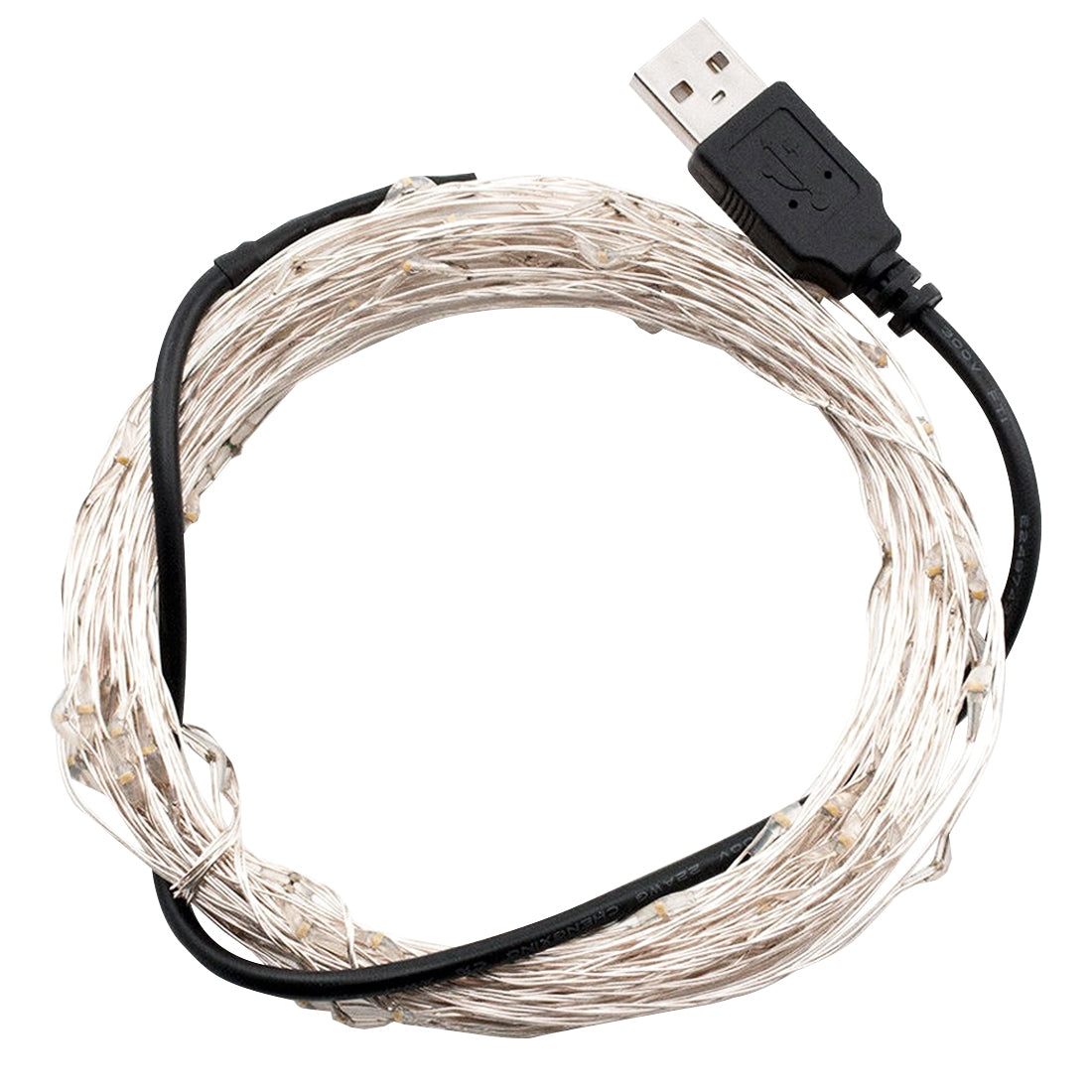 ELECTROPRIME 10m 5VMN 6W 500LM LED Silver String Light, USB Powered SMD-0603 Festival Lamp / Decoration Light Strip(Green Light)