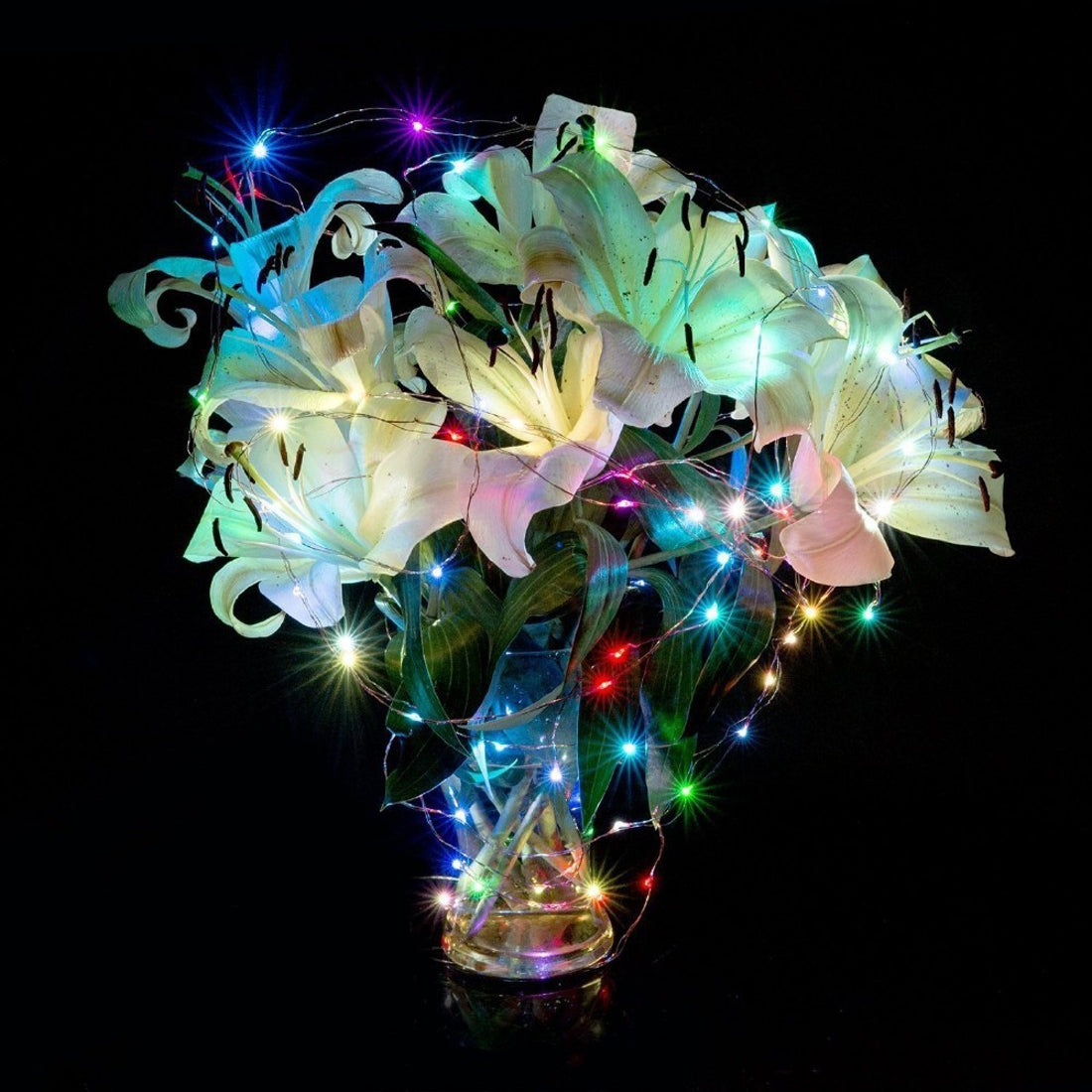 ELECTROPRIME 10m 5V 6W 500LM LED Silver String Light, USB Powered SMD-0603 Festival Lamp / Decoration Light Strip(Blue Green Light)