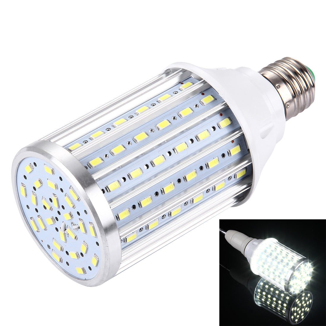 ELECTROPRIME 30W Aluminum Corn Light Bulb, E27 2700LM 108 LED SMD 5730, AC 85-265V(White Light)