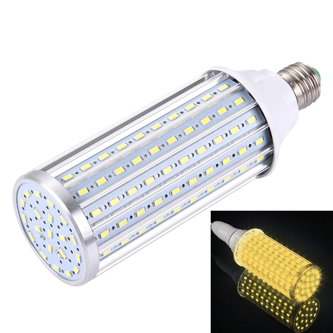 ELECTROPRIME 60W Aluminum Corn Light Bulb, E27 5200LM 160 LED SMD 5730, AC 220V(Warm White)