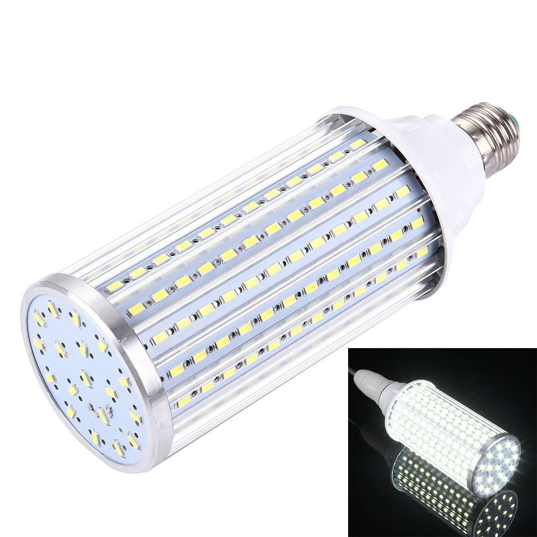 ELECTROPRIME 80W Aluminum Corn Light Bulb, E27 6600LM 210 LED SMD 5730, AC 220V(White Light)