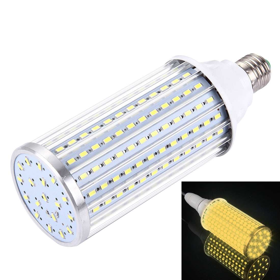 ELECTROPRIME 80W Aluminum Corn Light Bulb, E27 6600LM 210 LED SMD 5730, AC 220V(Warm White)