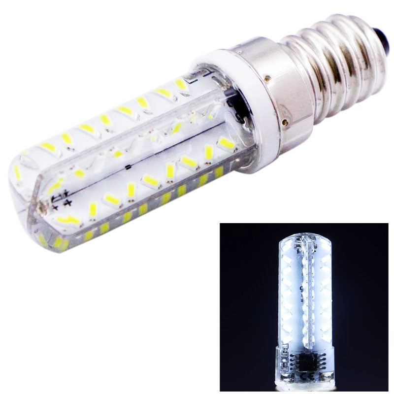 ELECTROPRIME E14 3.5W 200-230LM  Corn Light Bulb, 72 LED SMD 3014, Adjustable Brightness, AC 110V(White Light)