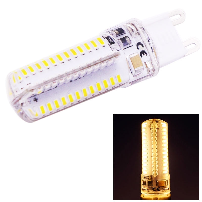 ELECTROPRIME G9 4W 240-260LM Corn Light Bulb, 104 LED SMD 3014, AC 110V(Warm White)