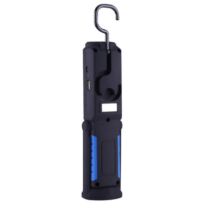 ELECTROPRIME PR5W-1 5W COB+1W F8 IP43 Waterproof White Light LED Torch Work Light , 400 LM Multi-function USB Charging Portable Emergency Work Stand Light with Magnetic & 360 Degrees Swivel Hook(Blue)