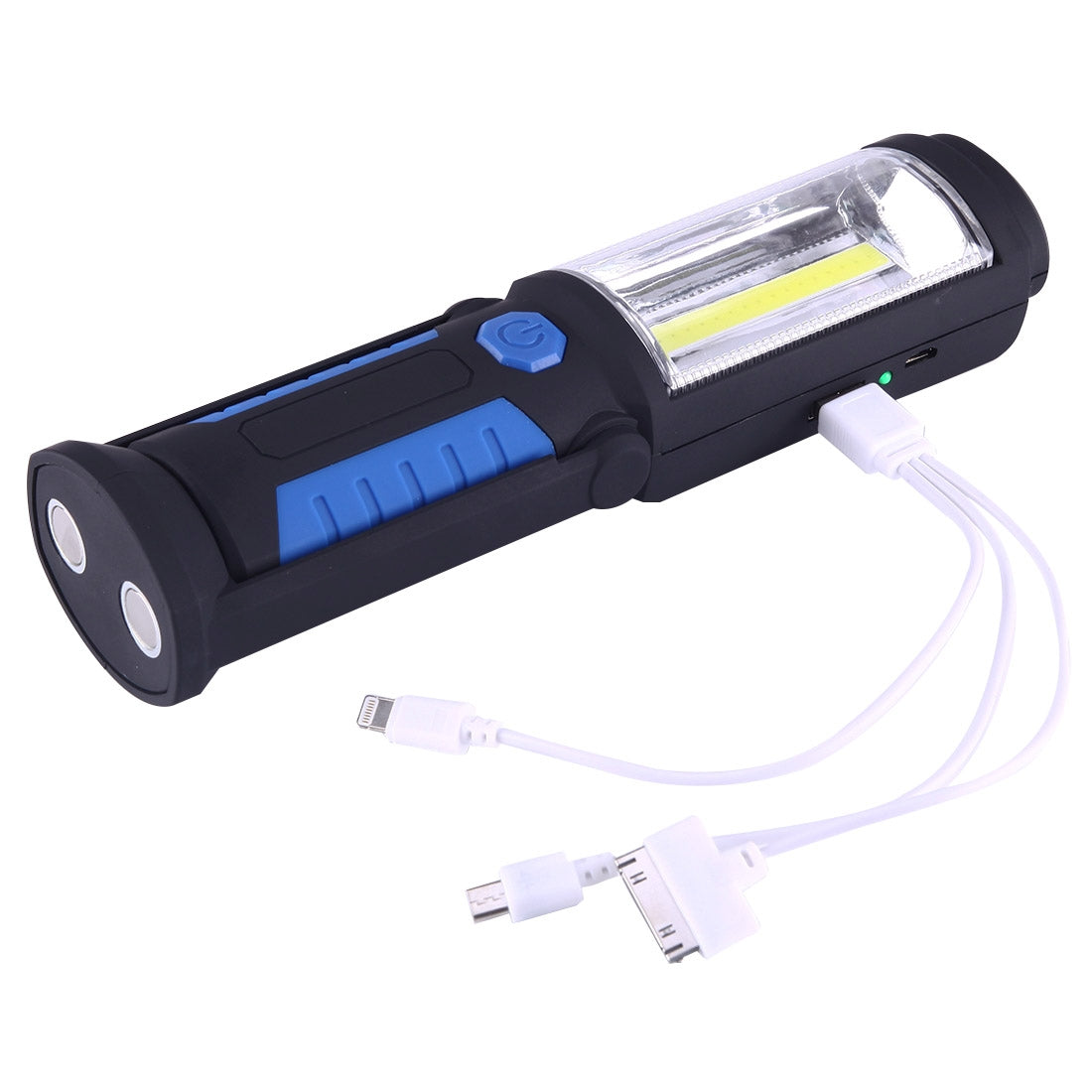 ELECTROPRIME PR5W-1 5W COB+1W F8 IP43 Waterproof White Light LED Torch Work Light , 400 LM Multi-function USB Charging Portable Emergency Work Stand Light with Magnetic & 360 Degrees Swivel Hook(Blue)