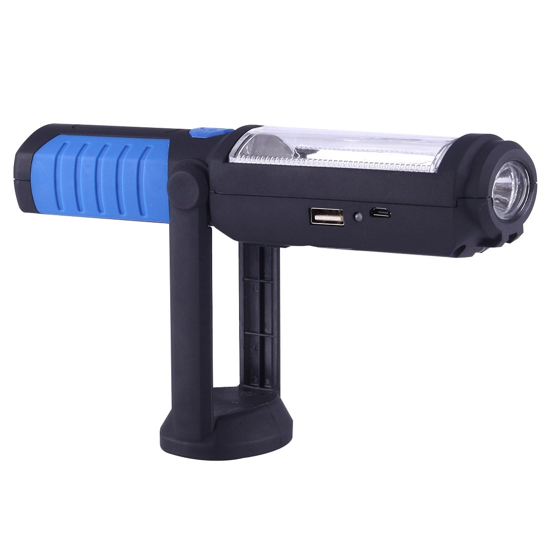 ELECTROPRIME PR5W-1 5W COB+1W F8 IP43 Waterproof White Light LED Torch Work Light , 400 LM Multi-function USB Charging Portable Emergency Work Stand Light with Magnetic & 360 Degrees Swivel Hook(Blue)
