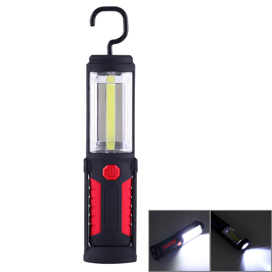 ELECTROPRIME PR5W-1 5W COB+1W F8 IP43 Waterproof White Light LED Torch Work Light , 400 LM Multi-function USB Charging Portable Emergency Work Stand Light with Magnetic & 360 Degrees Swivel Hook(Red)