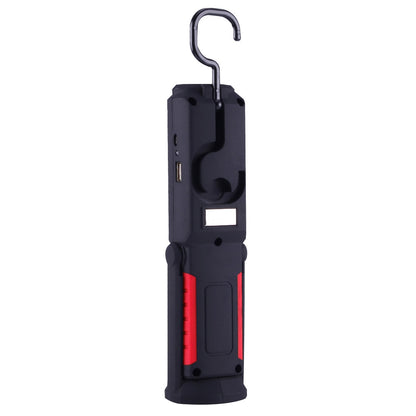 ELECTROPRIME PR5W-1 5W COB+1W F8 IP43 Waterproof White Light LED Torch Work Light , 400 LM Multi-function USB Charging Portable Emergency Work Stand Light with Magnetic & 360 Degrees Swivel Hook(Red)