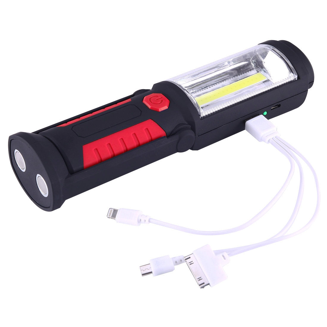 ELECTROPRIME PR5W-1 5W COB+1W F8 IP43 Waterproof White Light LED Torch Work Light , 400 LM Multi-function USB Charging Portable Emergency Work Stand Light with Magnetic & 360 Degrees Swivel Hook(Red)
