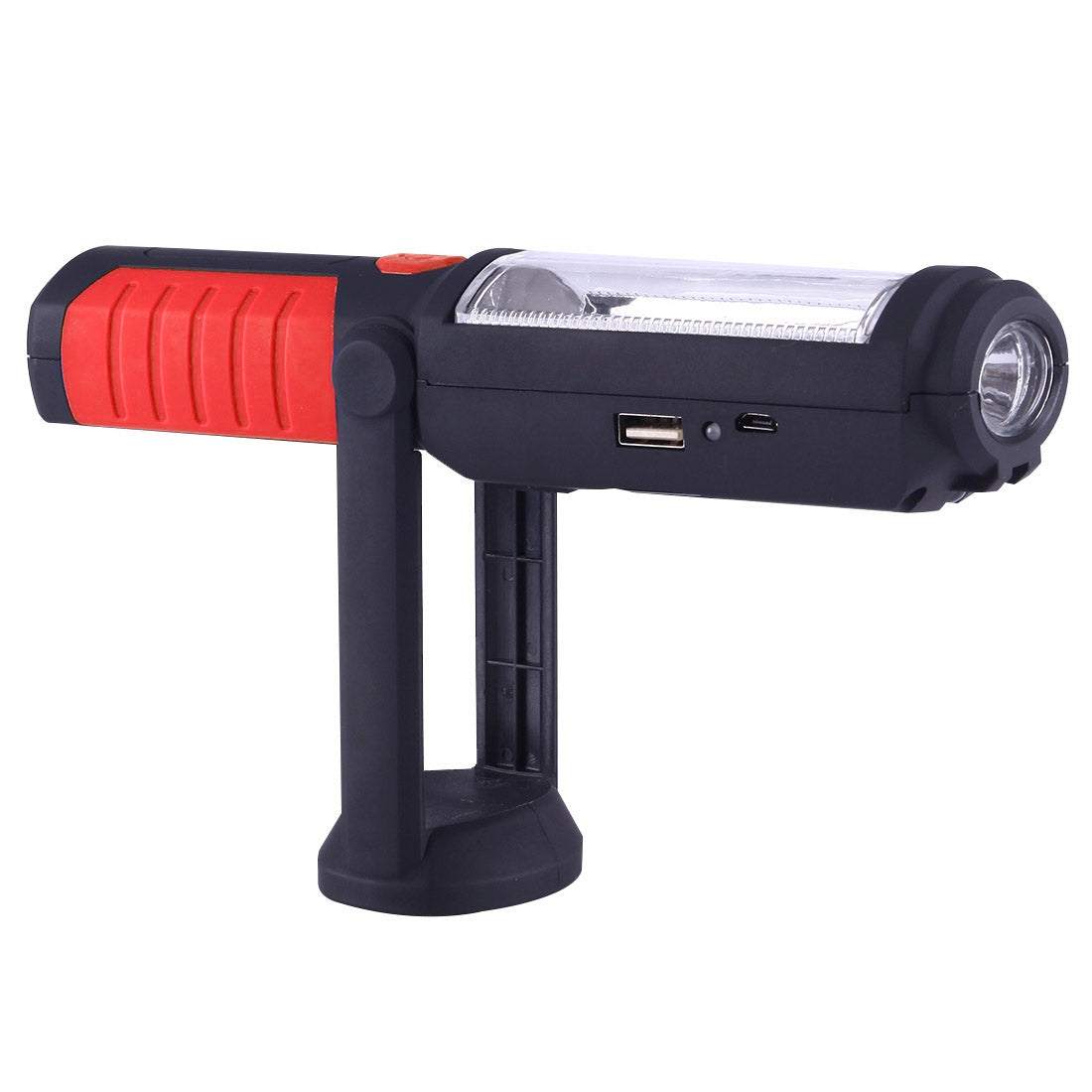 ELECTROPRIME PR5W-1 5W COB+1W F8 IP43 Waterproof White Light LED Torch Work Light , 400 LM Multi-function USB Charging Portable Emergency Work Stand Light with Magnetic & 360 Degrees Swivel Hook(Red)