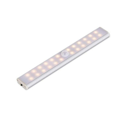 ELECTROPRIME 2W 24 LEDs Warm White Wide Screen Intelligent Human Body Sensor Light LED Corridor Cabinet Light, USB Charging Version