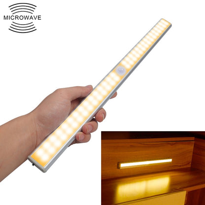 ELECTROPRIME 2.8W 40 LEDs Warm White Wide Screen Intelligent Human Body Sensor Light LED Corridor Cabinet Light, USB Charging Version