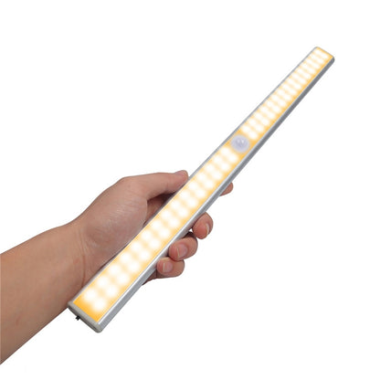 ELECTROPRIME 2.8W 40 LEDs Warm White Wide Screen Intelligent Human Body Sensor Light LED Corridor Cabinet Light, USB Charging Version