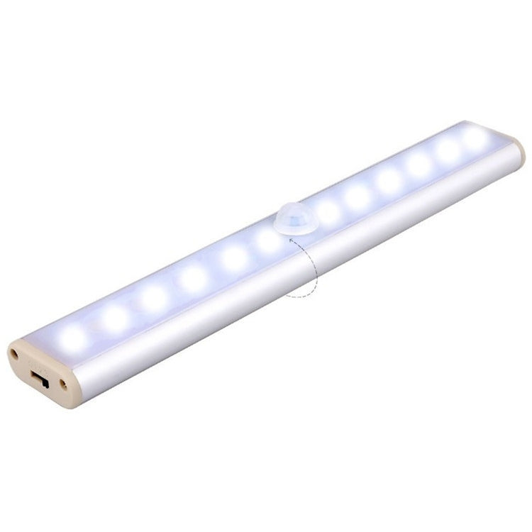 ELECTROPRIME 2W 12 LEDs White Light Wide Screen Intelligent Human Body Sensor Light LED Corridor Cabinet Light, USB Charging Version