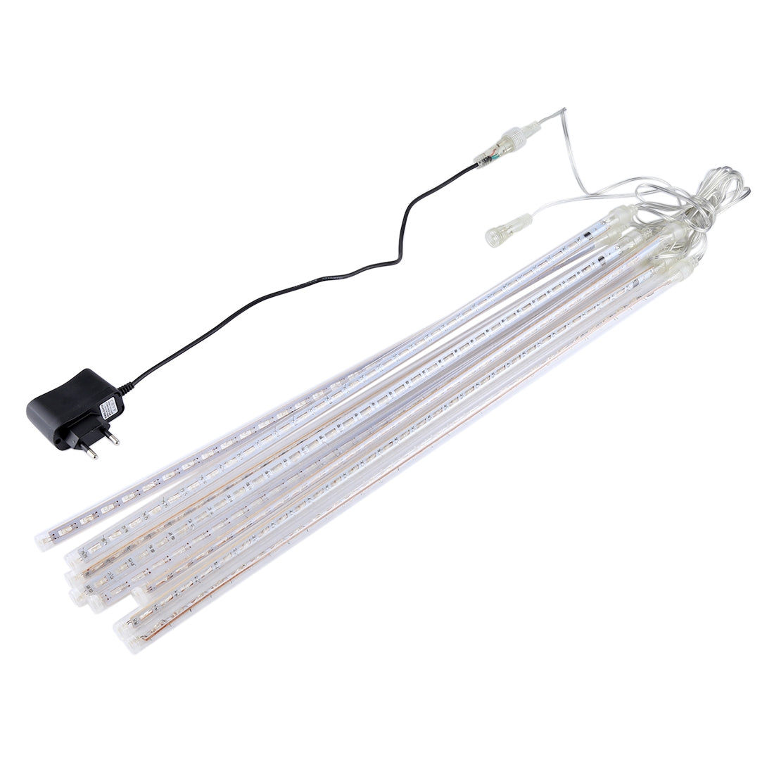 ELECTROPRIME 50cm 8 Tubes DIP Meteor Rain Light, LED Decorative Light, Tube Diameter: 1.2cm, AC 100-240V, US, EU Plug Optional(Blue Light)