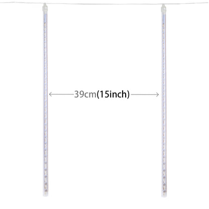 ELECTROPRIME 50cm 8 Tubes DIP Meteor Rain Light, LED Decorative Light, Tube Diameter: 1.2cm, AC 100-240V, US, EU Plug Optional(Blue Light)