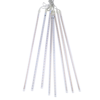 ELECTROPRIME 50cm 8 Tubes DIP Meteor Rain Light, LED Decorative Light, Tube Diameter: 1.2cm, AC 100-240V, US, EU Plug Optional(White Light)