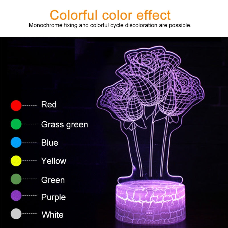 ELECTROPRIME Castle In The Sky Shape Creative Crack Touch Dimming 3D Colorful Decorative Night Light with Remote Control