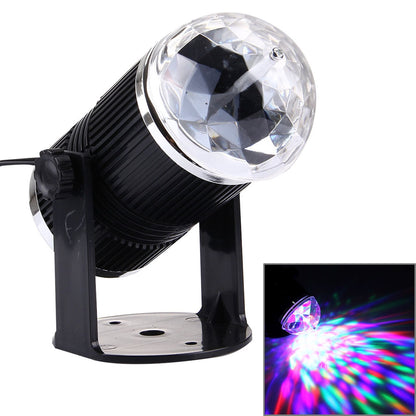 ELECTROPRIME 3W Mini Rotating Magic Ball LED Stage Light  EU Plug