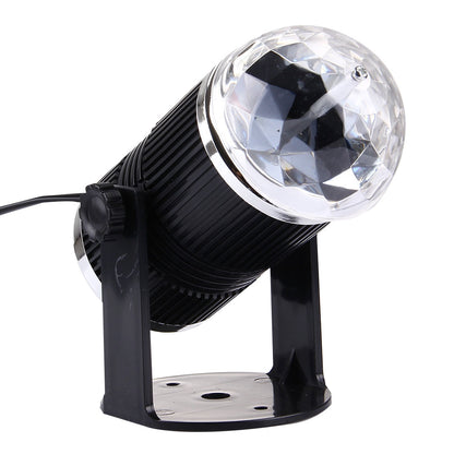 ELECTROPRIME 3W Mini Rotating Magic Ball LED Stage Light  EU Plug