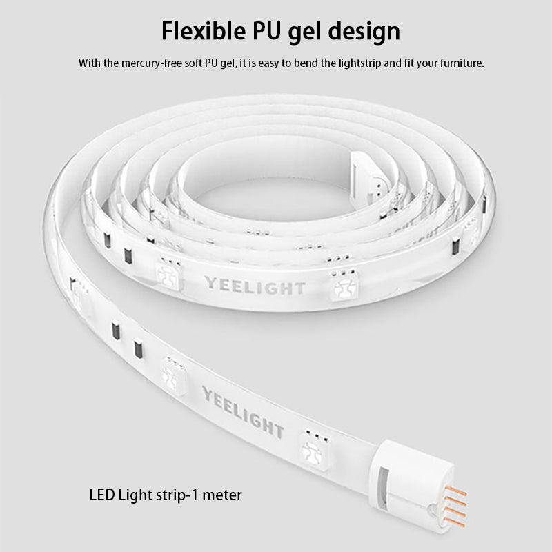ELECTROPRIME Original Xiaomi Youpin Yeelight Smart WiFi APP Remote Control Extension LED Strip Light, Length: 1m